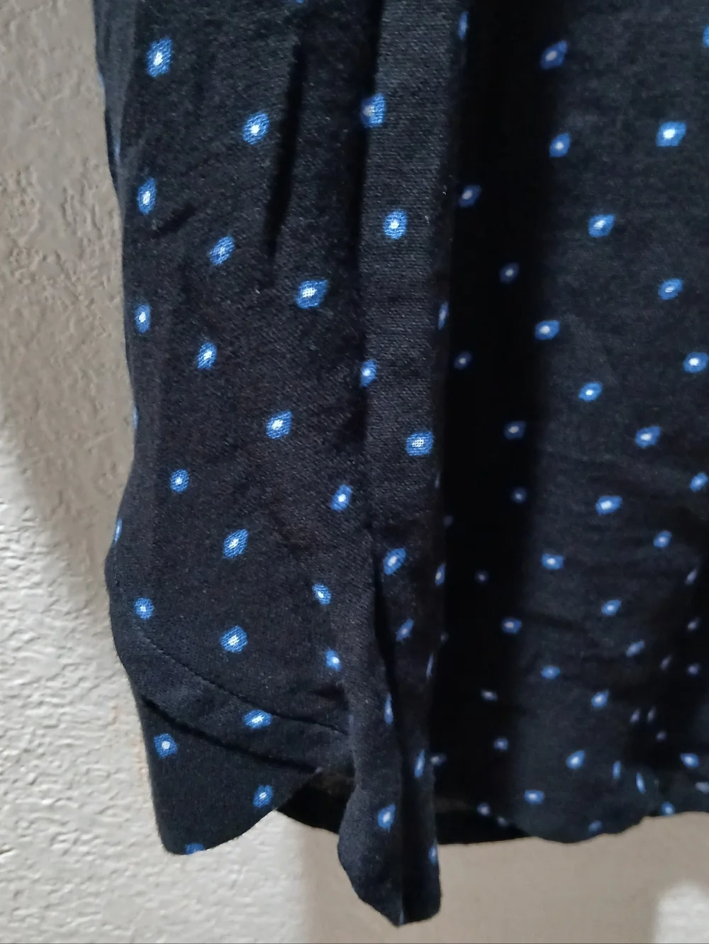 mo:vint size m Tunic /dress black with Blue Dot Pattern